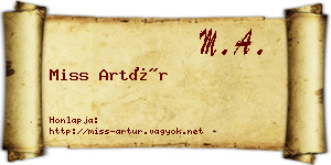 Miss Artúr névjegykártya
